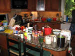 All of our supplies and ingredients.  It's an all day job, for two.
