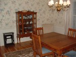 The next big project.  The dining room, floor was stripped and refinished.  What a difference it makes, now I have to strip with wallpaper and repaint.