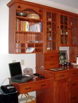 Desk attached to hutch.  Works well, it's where I spend time on the Gardenweb.